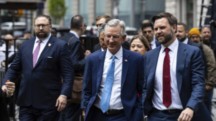 Jason Miller, Tommy Tuberville, JD Vance at Trump hush money trial