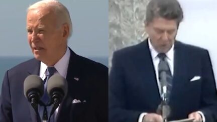 Joe Biden and Ronald Reagan