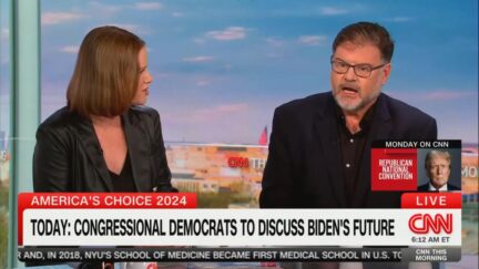 Kate Bedingfield and Jonah Goldberg