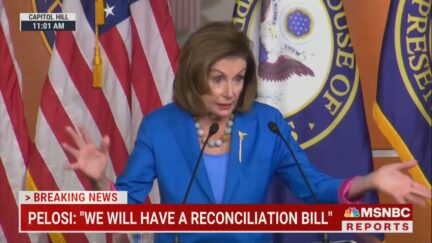 Pelosi talking about Manchin