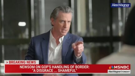 Gavin Newsom pointing